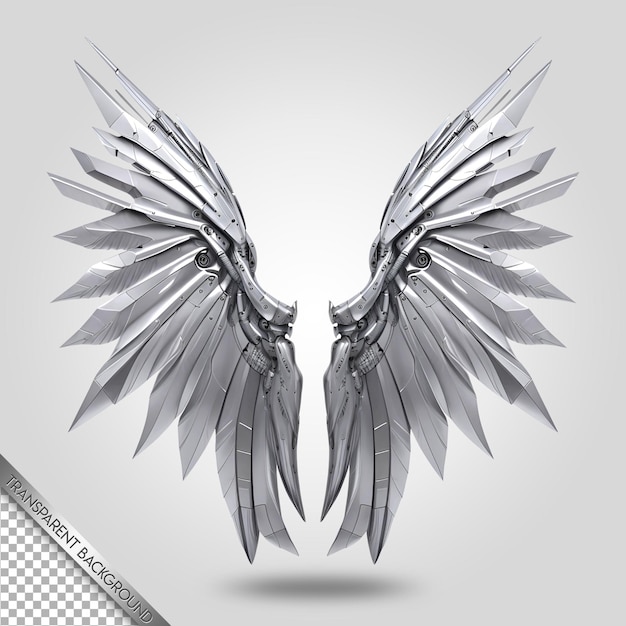 Belles et élégantes ailes fond transparent