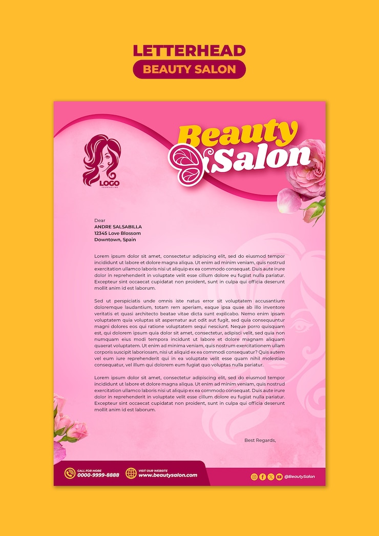 PSD bellezza template salone