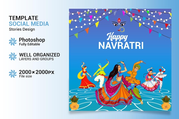 bellissima Durga puja e felice sfondo decorativo del festival indiano Navratri