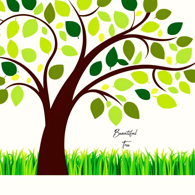 PSD bellissimo albero verde ai generate