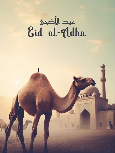 Bellissimo biglietto di auguri Eid Al Adha Mubarak Eid Mubarak