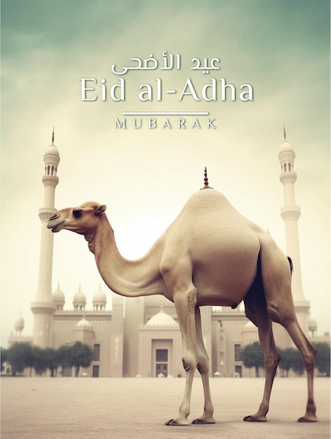 Bellissimo biglietto di auguri Eid Al Adha Mubarak Eid Mubarak