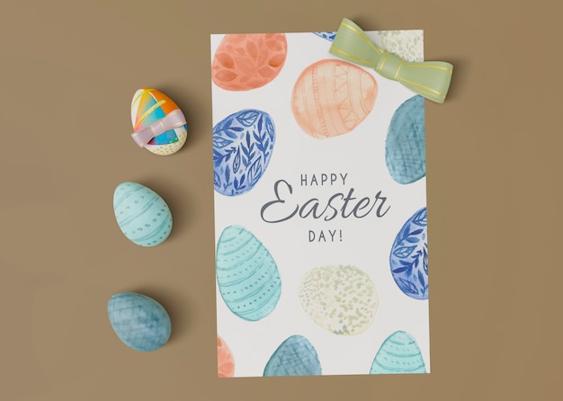 Bellissimo concetto di Pasqua mock-up