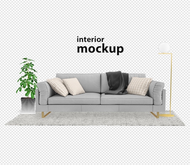 Bellissimo design degli interni in rendering 3d