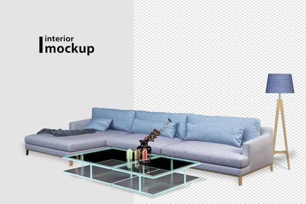 Bellissimo design degli interni in rendering 3d
