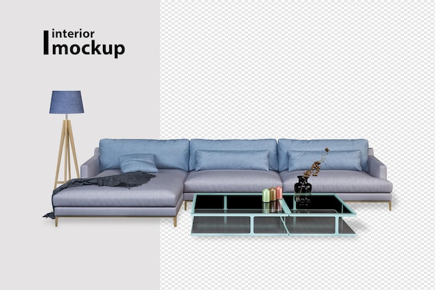 Bellissimo design degli interni in rendering 3d