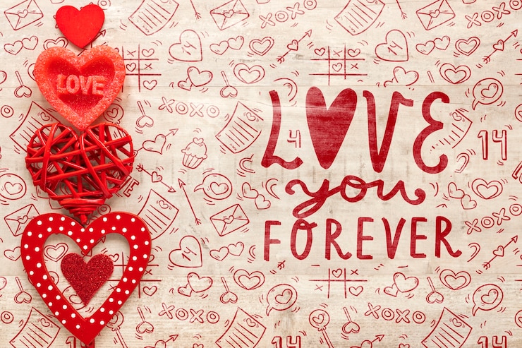PSD bellissimo il concetto di san valentino
