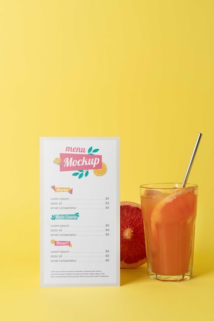 Bellissimo modello di menu estivo