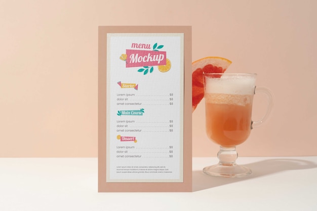 Bellissimo modello di menu estivo