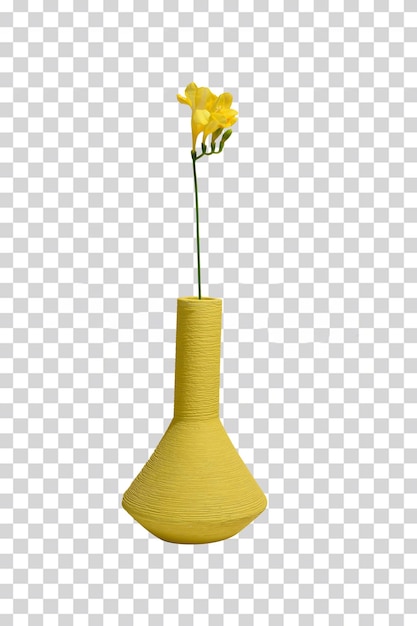 Bellissimo sfondo giallo vaso di fiori