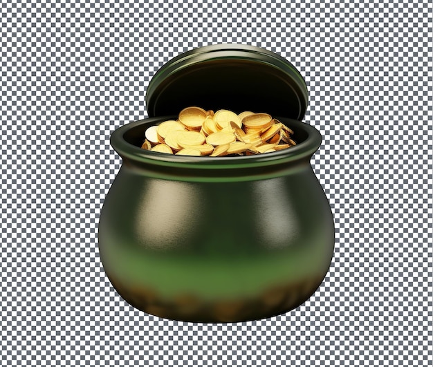 Bellissimo vaso del tesoro isolato su sfondo trasparente