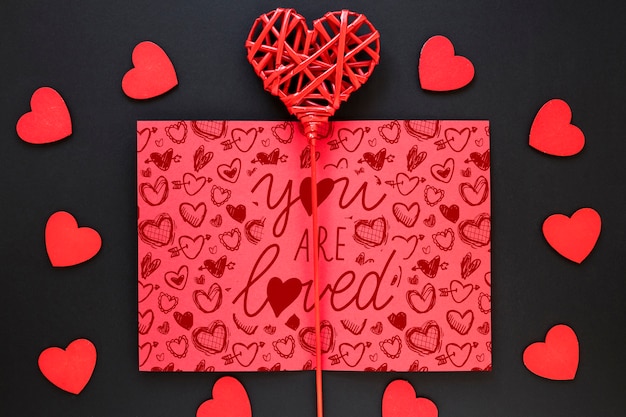 Bello concetto di San Valentino mock-up