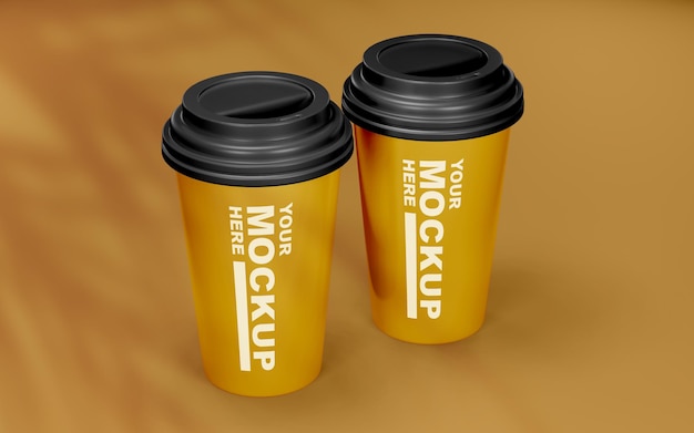 Bello mockup realistico della tazza di caffè