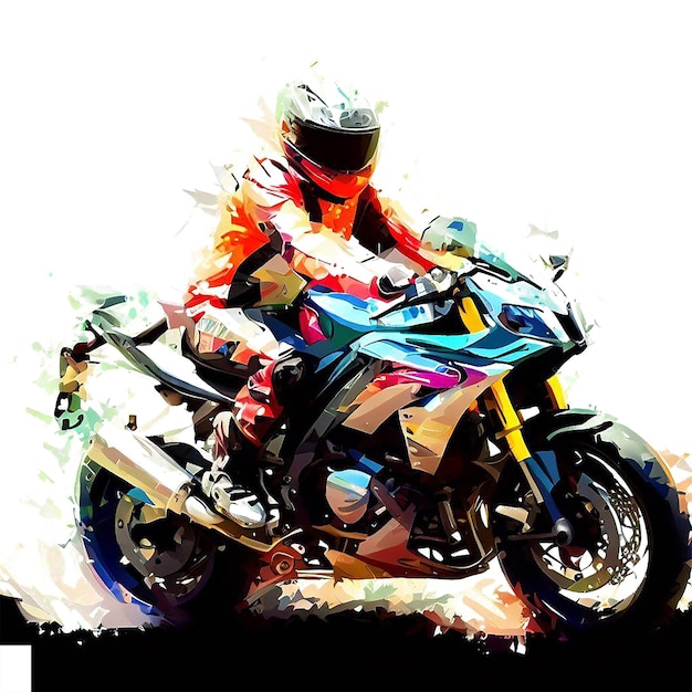Belo retrato de um speed racing driver ai imagem de ilustração digital de arte vetorial