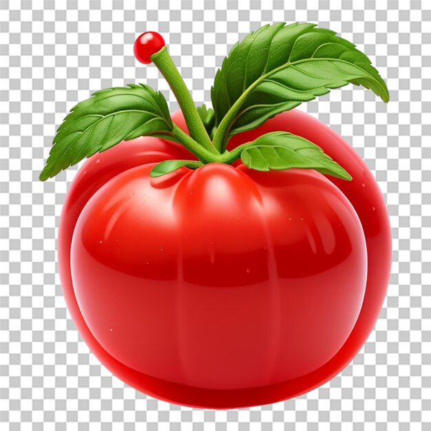 PSD belo tomate vermelho fresco isolado fundo transparente