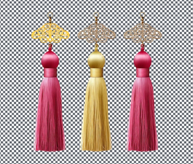 Belos brincos isolados em fundo transparente