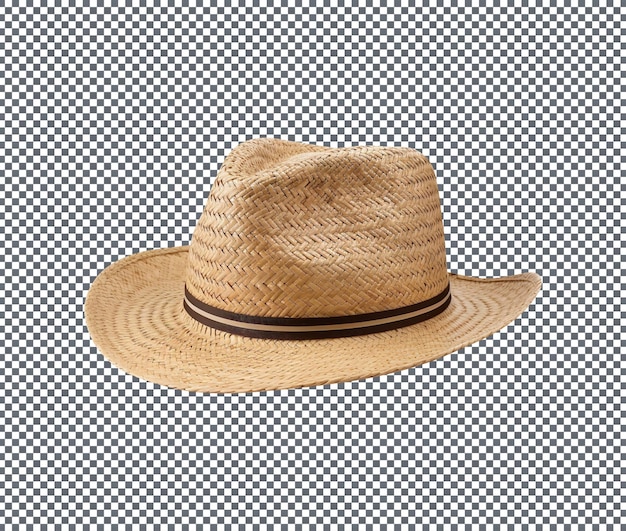 Belos chapéus de palha isolados em fundo transparente