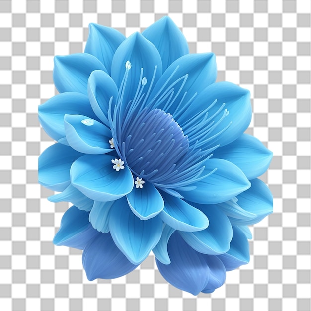 PSD belos desenhos de uma flor com fractal em fundo transparente