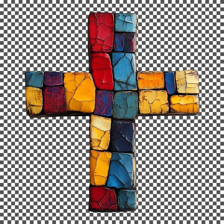 PSD belos ornamentos de escrituras em cruz isolados em fundo transparente