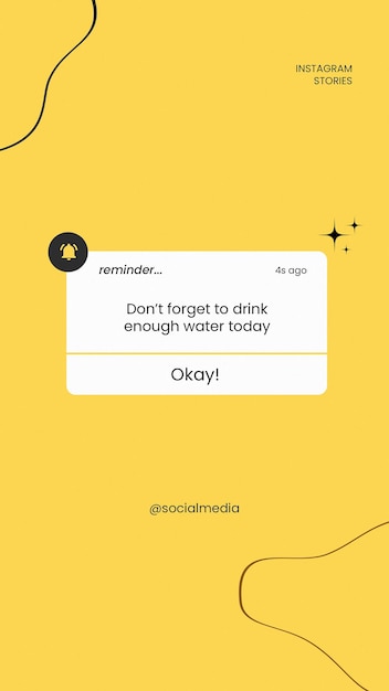 PSD benachrichtigung erinnerung instagram-geschichten vorlage psd-design erinnerung zum layout sozialer medien