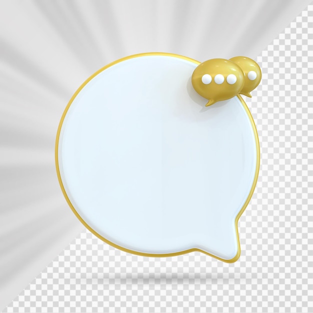 Benachrichtigung mit Chat 3D-Rendering