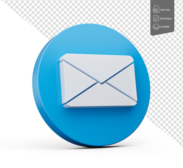 Benachrichtigungsnachricht blaues icon blasensymbol chat und webdesign auf weißem hintergrund 3d-illustration