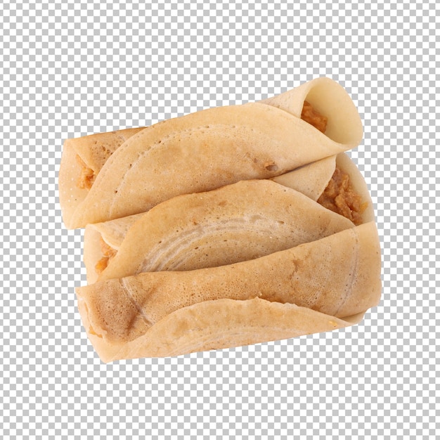 PSD bengali sweet patishapta pitha isolated rendering