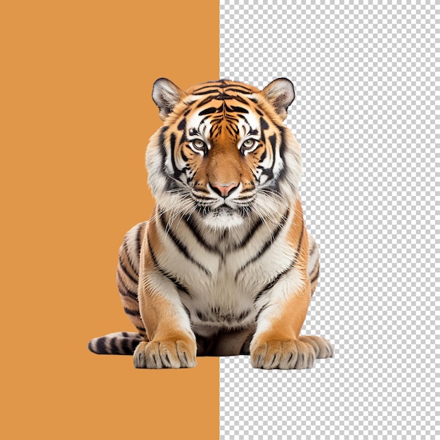 Bengalischer tiger auf durchsichtigem hintergrund png-bild.