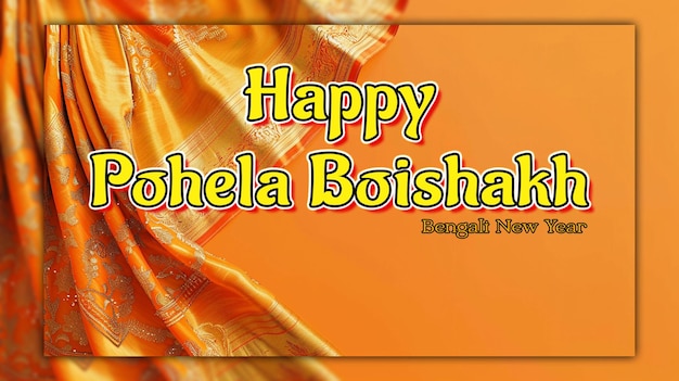 PSD bengalisches neujahr magh bihu glücklich pohela boishakh bangla noboborsho für einen social-media-post