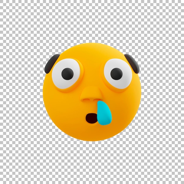 Benommenheit emoticon 3d emoji-symbol