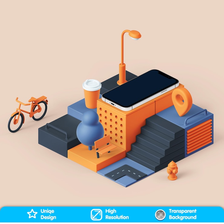 PSD bento 3d design ruas
