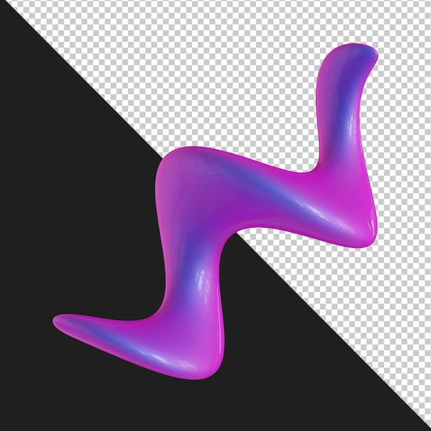 Bentuk geometris abstrak desain material gradien futuristik render 3D