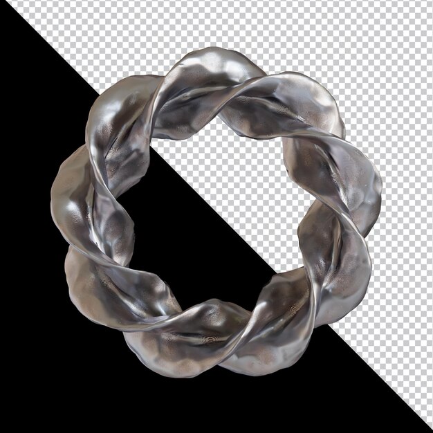 Bentuk geometris abstrak desain material tanah liat metalik futuristik render 3D