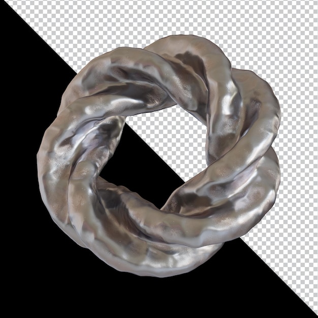 Bentuk geometris abstrak desain material tanah liat metalik futuristik render 3D