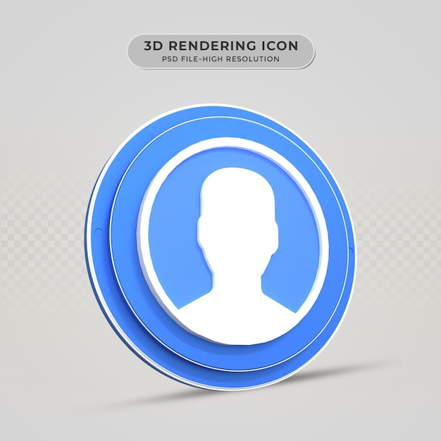 Benutzer 3d gerendertes symbol