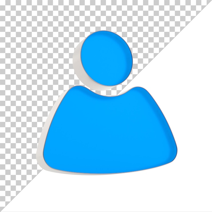 PSD benutzer-symbol auf weißem hintergrund isolierte 3d-illustration