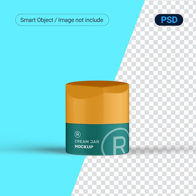 Benutzerdefiniertes cremetiegel mockup