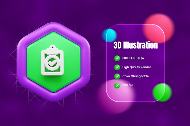 Benutzeroberfläche 3D-Symbol-Illustration oder Benutzeroberfläche Web- und Appsymbol
