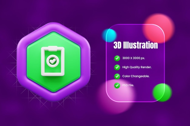 Benutzeroberfläche 3D-Symbol-Illustration oder Benutzeroberfläche Web- und Appsymbol