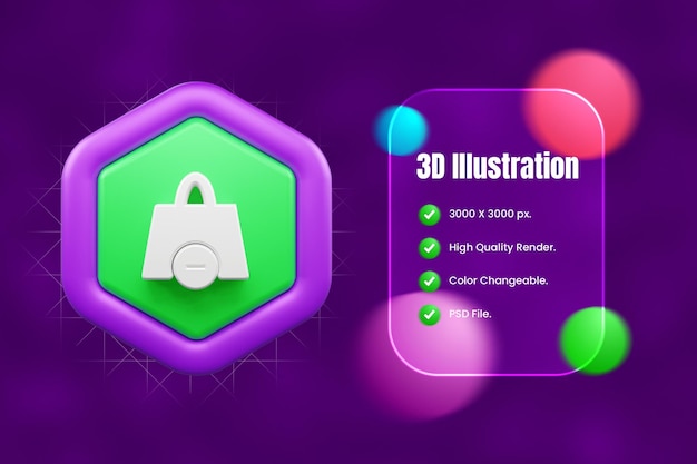 Benutzeroberfläche 3D-Symbol-Illustration oder Benutzeroberfläche Web- und Appsymbol