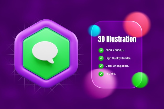 Benutzeroberfläche 3D-Symbol-Illustration oder Benutzeroberfläche Web- und Appsymbol
