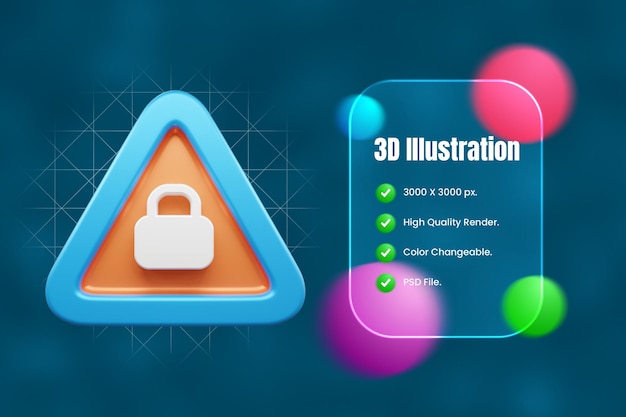 Benutzeroberfläche 3D-Symbol-Illustration oder Benutzeroberfläche Web- und Appsymbol