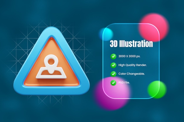 Benutzeroberfläche 3D-Symbol-Illustration oder Benutzeroberfläche Web- und Appsymbol