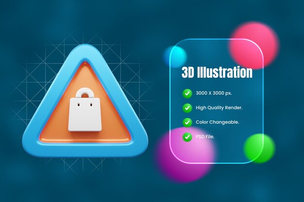 Benutzeroberfläche 3D-Symbol-Illustration oder Benutzeroberfläche Web- und Appsymbol
