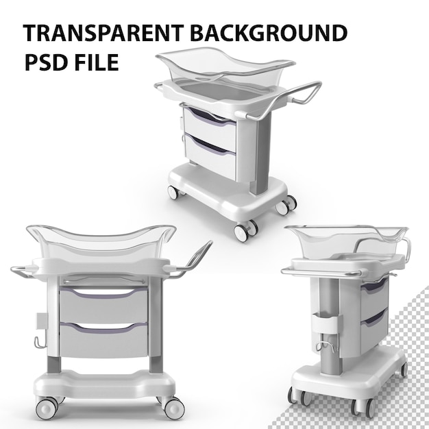 PSD berço hospitalar transparente png