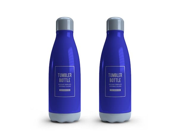 Bere Bicchiere Bottiglia Mockup Design