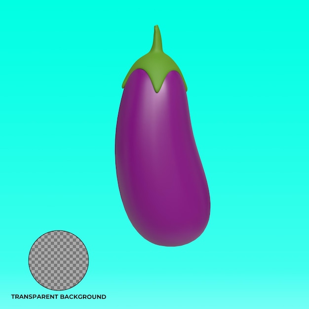 La berenjena en 3D