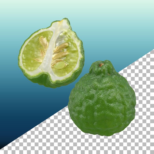 PSD bergamota kaffir lime adequado para o conceito de frutas