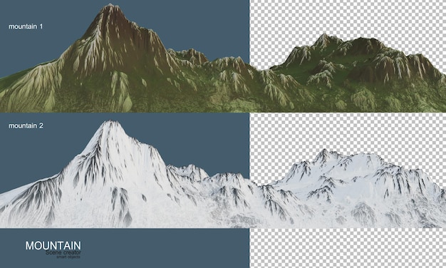 Berge zu verschiedenen Jahreszeiten