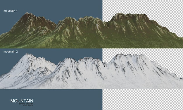 Berge zu verschiedenen Jahreszeiten